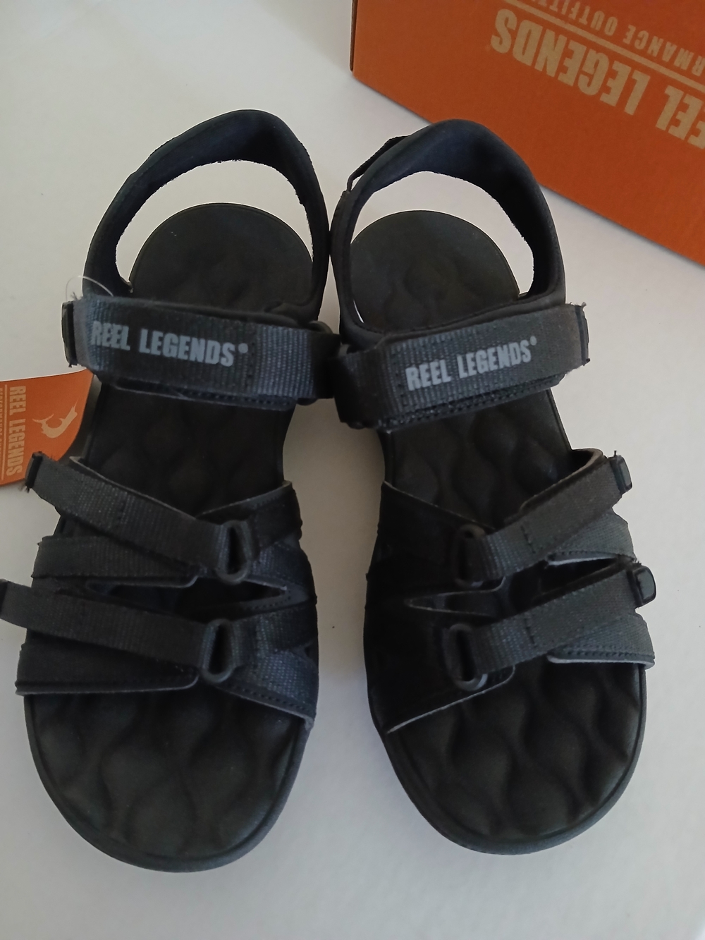 Reel Legends Black Multi-Strap Outdoor Sandals Women's Size 7 New $30 - Picture 6 of 12